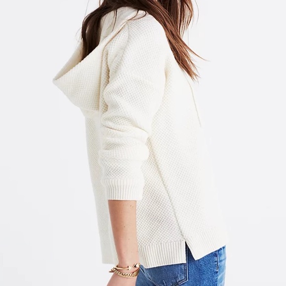 Madewell Jameson Lace Up Merino Wool Sweater - Picture 2 of 13